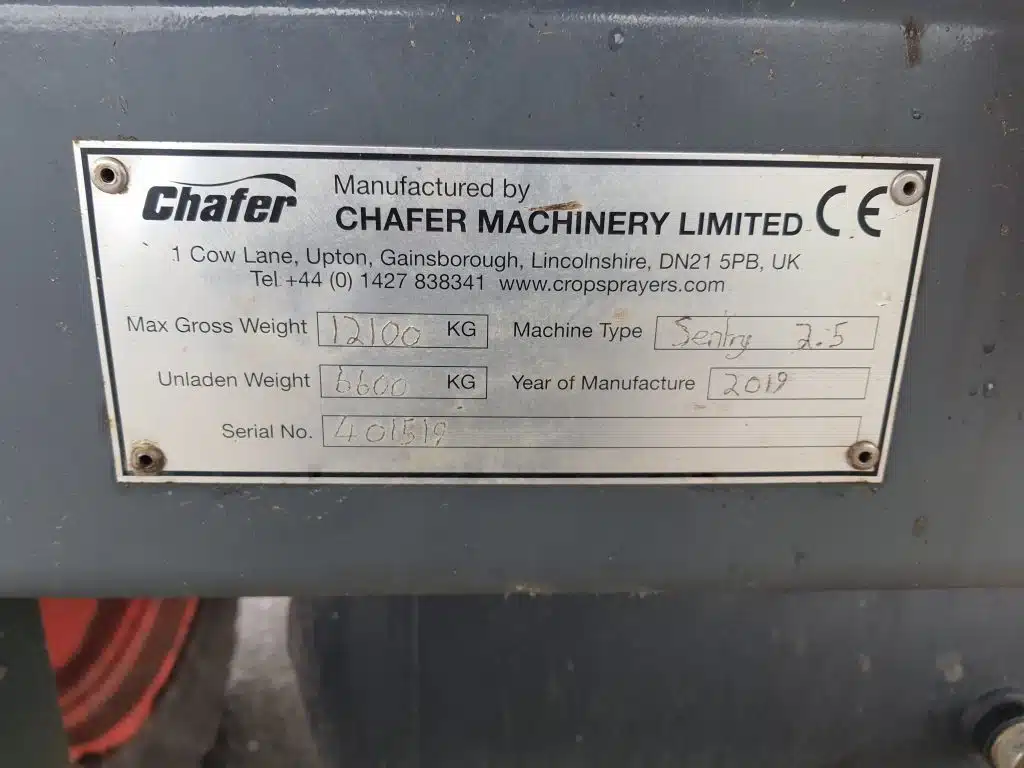 2019 Chafer Sprayers sprayer for sale in Littleport, Cambridgeshire — photo 7